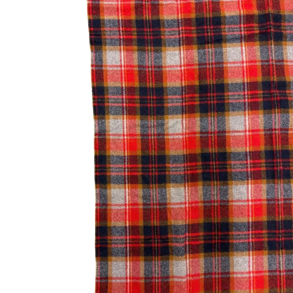 vintage pendleton pure virgin wool throw blanket made in usa red flannel 66